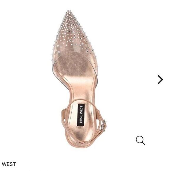 NINE WEST Foreva Ankle Strap Dress Heels fall formal classic casual pointed toe - Picture 3 of 11